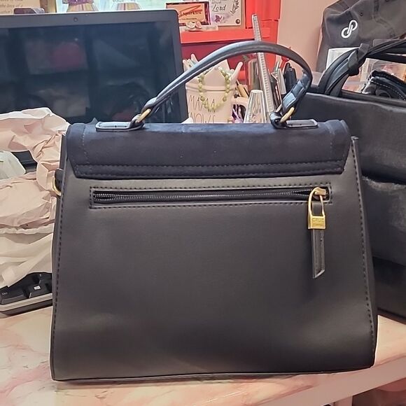 CAPRISA PENELOPE & MONICA CRUZ BLACK SUEDE LEATHER HANDBAG NWOT - Picture 4 of 11